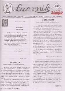 Łucznik : Biuletyn NSZZ "Solidarność" Zakładów Metalowych "Łucznik" S.A. w Radomiu, 2000, nr 52