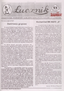 Łucznik : Biuletyn NSZZ "Solidarność" Zakładów Metalowych "Łucznik" S.A. w Radomiu, 2000, nr 53