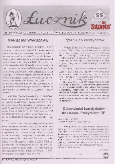 Łucznik : Biuletyn NSZZ "Solidarność" Zakładów Metalowych "Łucznik" S.A. w Radomiu, 2000, nr 55