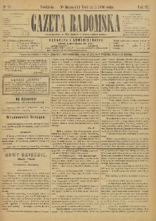 Gazeta Radomska, 1886, R. 3, nr 29