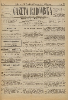 Gazeta Radomska, 1886, R. 3, nr 78