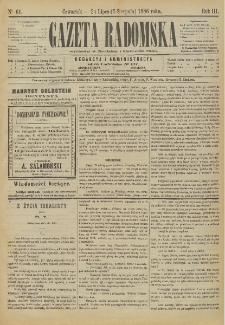 Gazeta Radomska, 1886, R. 3, nr 61