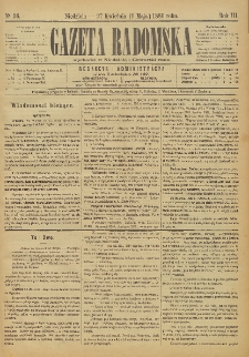 Gazeta Radomska, 1886, R. 3, nr 36