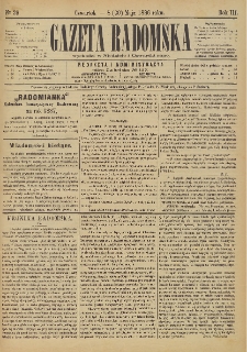 Gazeta Radomska, 1886, R. 3, nr 39