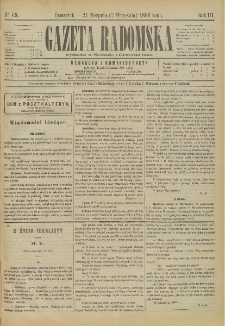 Gazeta Radomska, 1886, R. 3, nr 69
