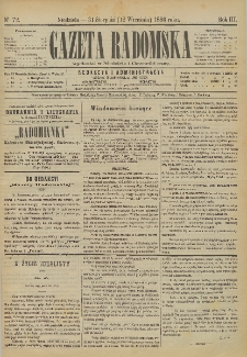 Gazeta Radomska, 1886, R. 3, nr 72