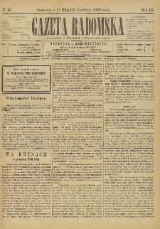 Gazeta Radomska, 1886, R. 3, nr 45
