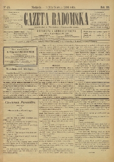 Gazeta Radomska, 1886, R. 3, nr 46