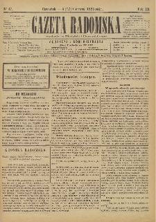 Gazeta Radomska, 1886, R. 3, nr 47