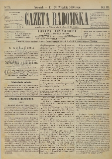 Gazeta Radomska, 1886, R. 3, nr 75