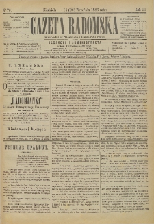 Gazeta Radomska, 1886, R. 3, nr 76
