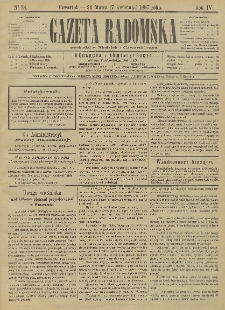 Gazeta Radomska, 1887, R. 4, nr 28