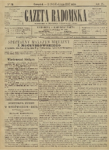Gazeta Radomska, 1887, R. 4, nr 29