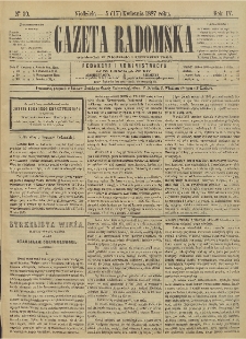 Gazeta Radomska, 1887, R. 4, nr 30