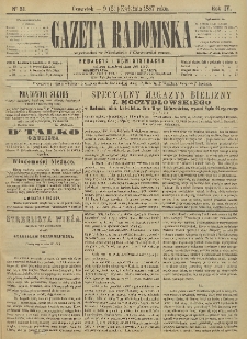 Gazeta Radomska, 1887, R. 4, nr 31