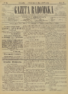 Gazeta Radomska, 1887, R. 4, nr 34