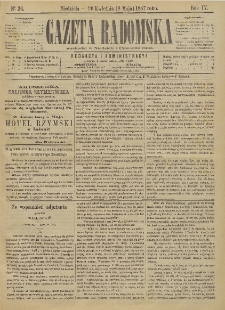 Gazeta Radomska, 1887, R. 4, nr 36