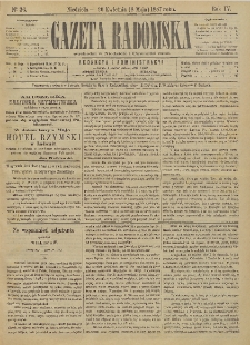 Gazeta Radomska, 1887, R. 4, nr 36