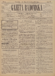 Gazeta Radomska, 1887, R. 4, nr 44