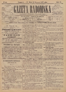 Gazeta Radomska, 1887, R. 4, nr 45