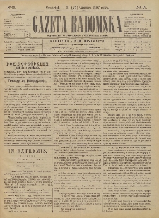 Gazeta Radomska, 1887, R. 4, nr 49