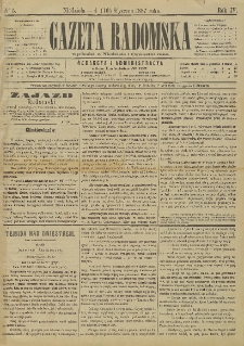 Gazeta Radomska, 1887, R. 4, nr 5