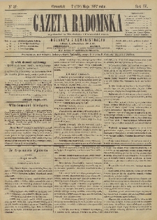 Gazeta Radomska, 1887, R. 4, nr 39