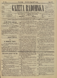 Gazeta Radomska, 1887, R. 4, nr 40