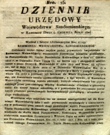 Dziennik Urzędowy Województwa Sandomierskiego, 1826, nr 23