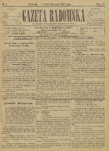 Gazeta Radomska, 1887, R. 4, nr 9