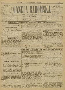 Gazeta Radomska, 1887, R. 4, nr 9