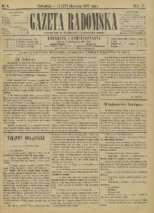 Gazeta Radomska, 1887, R. 4, nr 8