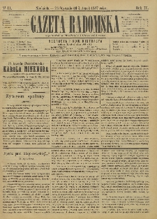 Gazeta Radomska, 1887, R. 4, nr 11