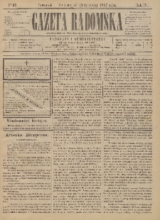 Gazeta Radomska, 1887, R. 4, nr 95