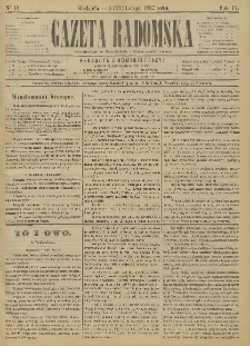 Gazeta Radomska, 1887, R. 4, nr 15