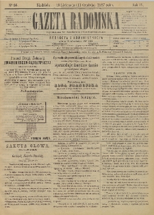 Gazeta Radomska, 1887, R. 4, nr 98