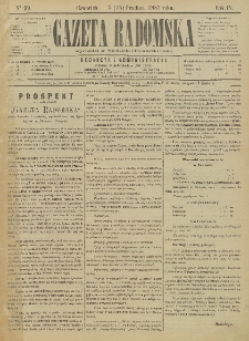 Gazeta Radomska, 1887, R. 4, nr 99