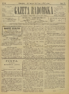 Gazeta Radomska, 1887, R. 4, nr 20