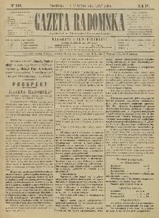 Gazeta Radomska, 1887, R. 4, nr 100
