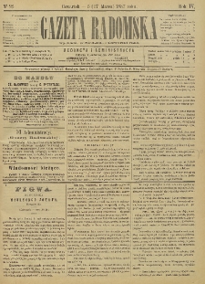Gazeta Radomska, 1887, R. 4, nr 22