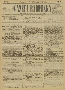 Gazeta Radomska, 1887, R. 4, nr 101