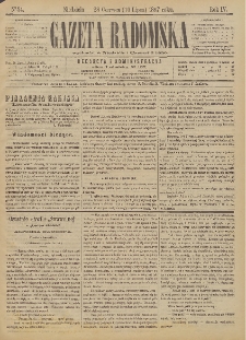 Gazeta Radomska, 1887, R. 4, nr 54