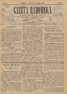 Gazeta Radomska, 1887, R. 4, nr 56