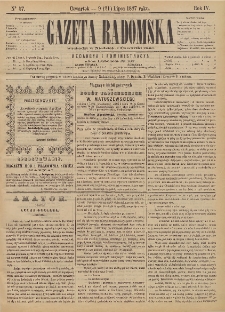 Gazeta Radomska, 1887, R. 4, nr 57