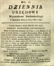 Dziennik Urzędowy Województwa Sandomierskiego, 1826, nr 27