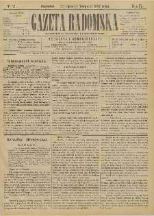 Gazeta Radomska, 1887, R. 4, nr 61