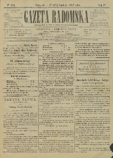 Gazeta Radomska, 1887, R. 4, nr 103