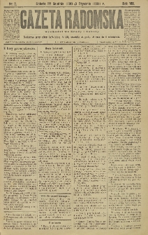 Gazeta Radomska, 1891, R. 8, nr 2