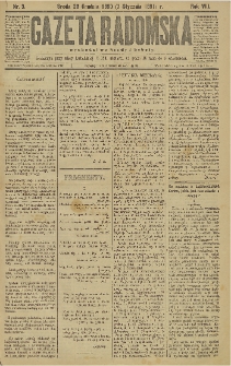 Gazeta Radomska, 1891, R. 8, nr 3