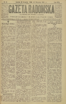 Gazeta Radomska, 1891, R. 8, nr 4